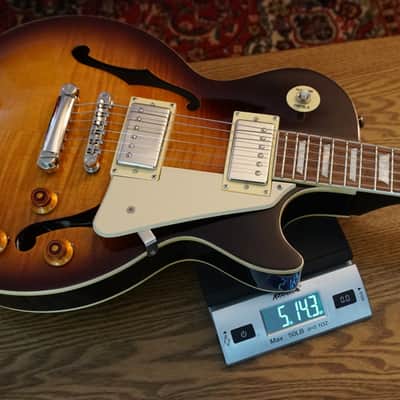 Epiphone Gibson Les Paul ES Hollow Body 1999 Dark Burst Rare Finish Solid image 16
