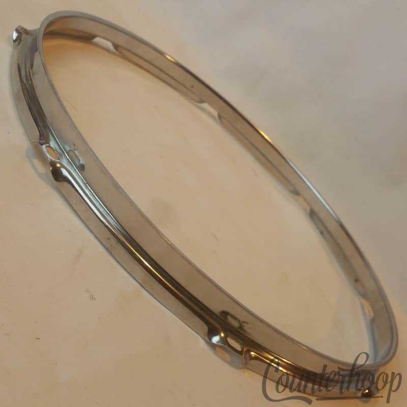 Ludwig 14"Rim/Hoop 8-Lug-Hole Snare/Floor Tom Drum Batter Vintage 60s Chrome USA image 1
