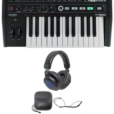 Arturia Minibrute 2 NOIR USB Analog Synthesizer Monosynth + Headphones + Mic