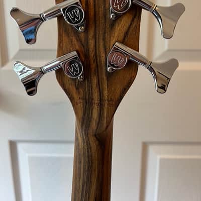 Warwick GPS Pro Corvette Teambuilt 4 String Active Antique Tobacco Satin Bass Guitar image 7