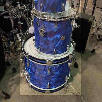 Gretsch Broadkaster 3-piece Drum Set Kit Shell Pack - kick, floor tom, tom - Peacock Satin Flame - Local Pickup Only image 1