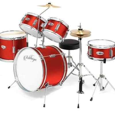 🎸5 Piece Junior Size Acoustic Drum Kit with Snare, Cymbal, and Throne🎸 image 2