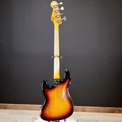 Fender Custom Shop 1961 Jazz Bass Heavy Relic 3A Rosewood Fingerboard 3-Color Sunburst image 9