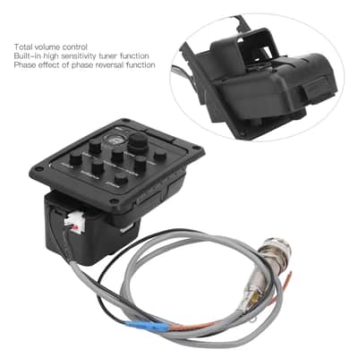 Guitar Tuner Kit, Guitar Pickup Equalizer Acoustic Piezo Pick Pickup Guitar Volume Control Acoustic Guitar Tuner Musical Instrument Accessories For Most Guitars image 4