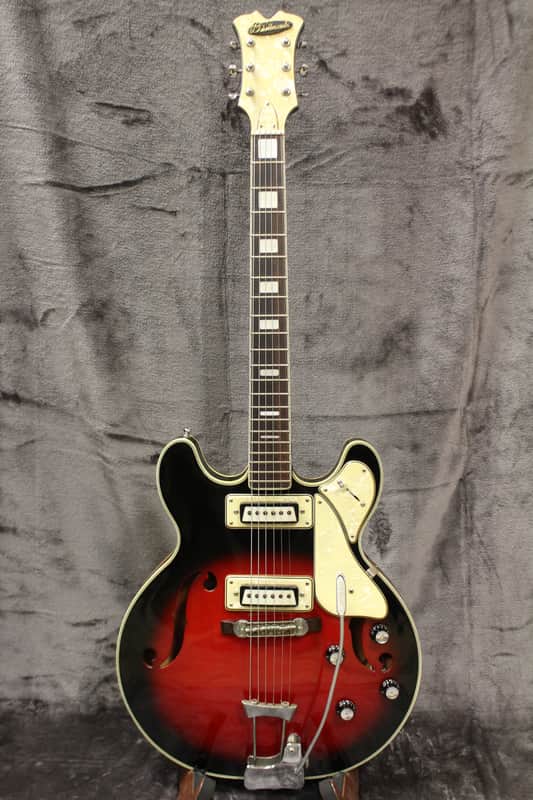 Aria Diamonds ES-1202 1960's Dark Sunburst | Reverb