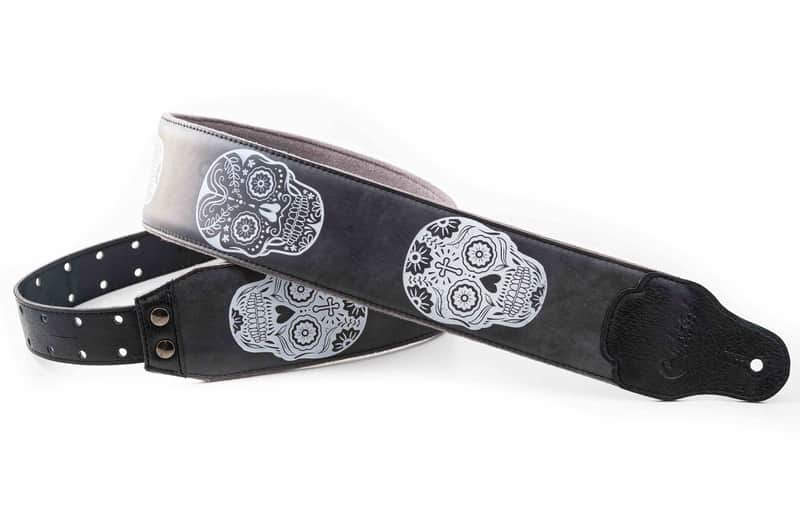 Right On Straps Leathercraft Sugar Skulls - Black image 1