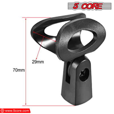 5 Core Microphone Clip Holder 2 Pieces with Screw Adapters 5/8 to 3/8 Inch image 2