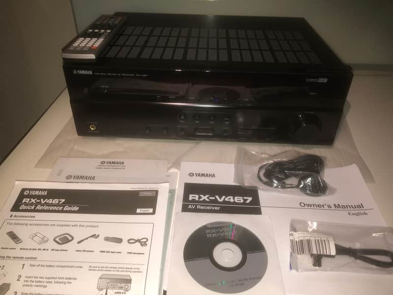 Yamaha RX-V467 525-Watt 5.1 HDMI AV Receiver bundle image 1