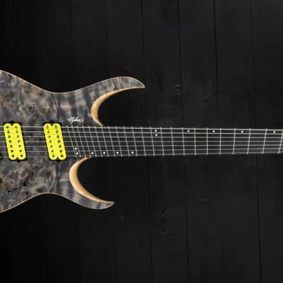 Mayones Hydra 7 Elite VF Custom Eye Poplar - Trans Black Raw image 4
