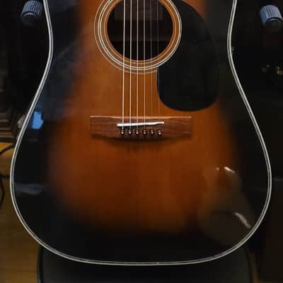 Aria ADW-300 1980s To 90s Tobacco Burst Dreadnought Acoustic | Reverb