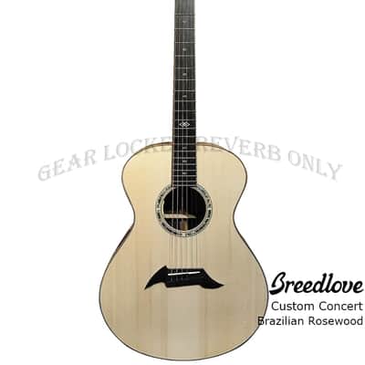 (Custom handMade in USA)Breedlove Concert all Solid Adirondack & 500years Brazilian Rosewood with L.R. Baggs pickup guitar Satin image 3