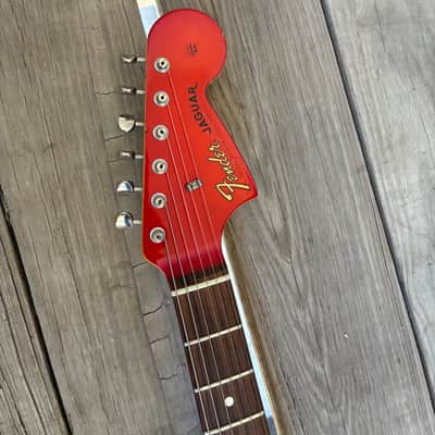 Greg Koch Fender matching head stock American Vintage '62 'Thin Skin' Jaguar 2007 - 2008 - Candy Apple Red AVRI image 4