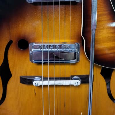 Video Demo 1967 Vintage RARE Zim Gar Kawai Japan Made ES 175 L5 Style Jazz Electric Guitar All Original New Strings Pro Setup Gigbag image 5