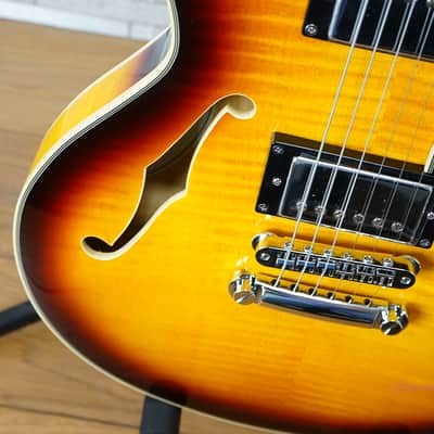 D'Angelico Premier Mini DC with Pau Ferro Fretboard - Dark Iced Tea Burst image 8