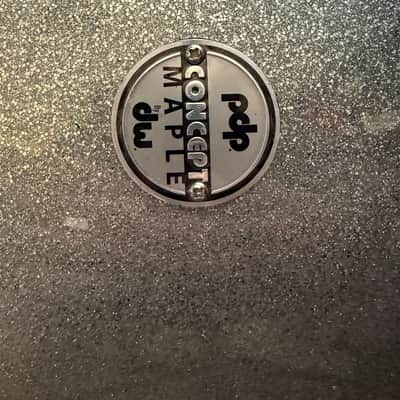 Used- Like New PDP Concept Maple Series 18x22" Bass Drum with Chrome Hardware 2010s - Silver to black sparkle fade image 4