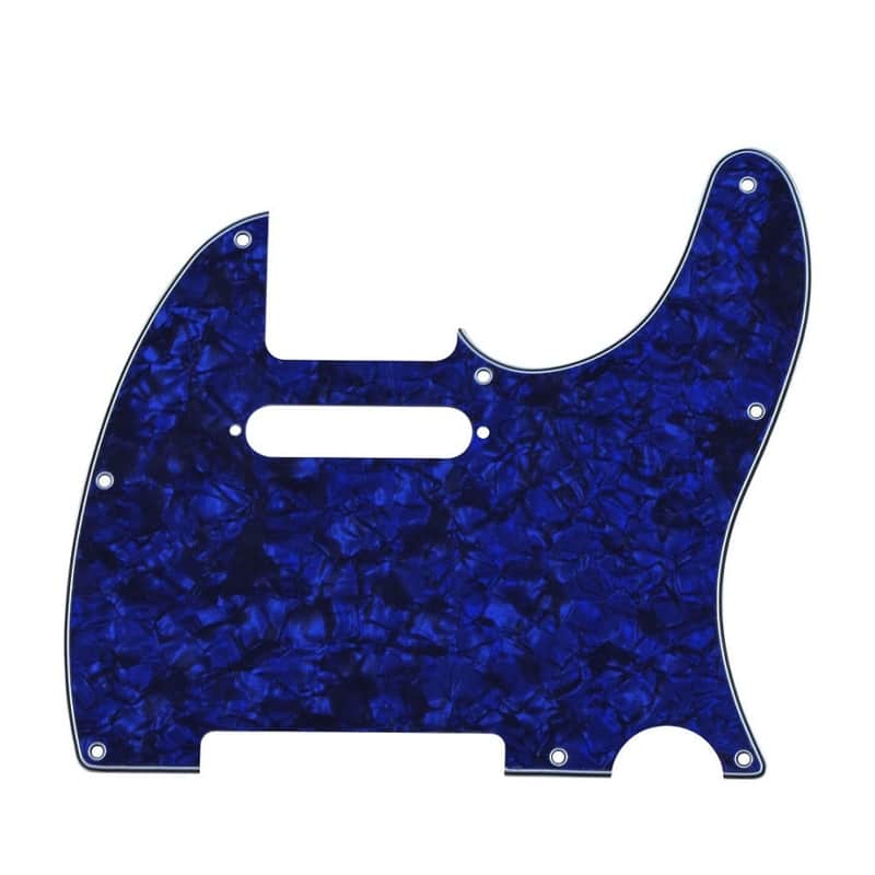 8-Hole Telecaster Pickguard - 4-Ply Blue Pearl image 1