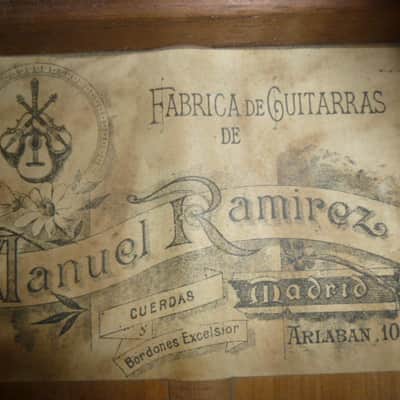Manuel Ramirez rare and historical guitar built ~1912 image 9