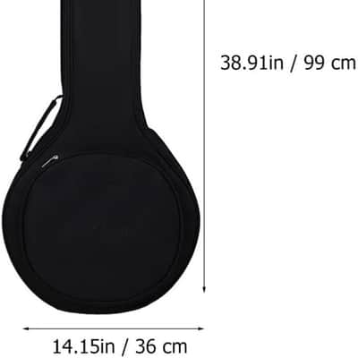 Banjo Gig Bag Backpack, Padded Water-Resistant Case for 5-String Banjo, Travel Backpack with Shoulder Straps & Multiple Pockets image 2