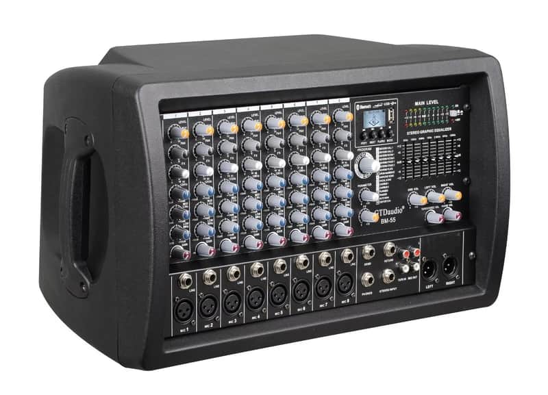 4500W 8-Channel Professional Powered Mixer | High-Powered Mixing Amplifier for Musicians & Performers image 1