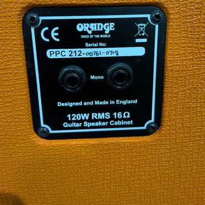 Orange PPC212V 120-Watt 2x12" Vertical Guitar Cabinet 2018 - Present - Orange image 2