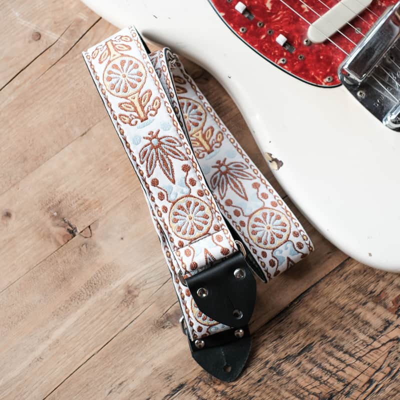 Vintage Floral 60s/70s Hippie Guitar Strap / Handmade in the UK / Case Candy image 1