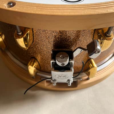 Yamaha Elvin Jones Signature snaredrum 2010s - Gold sparkle, gold lugs. image 6