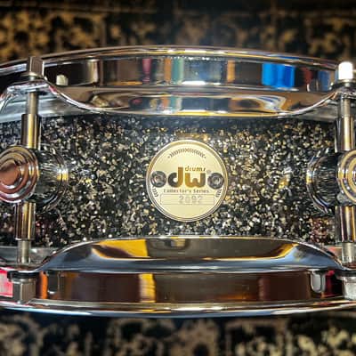 DW 3.14" x 14" Collector's Series Maple Pi Snare Drum - Black Galaxy w/ Chrome Hardware image 2