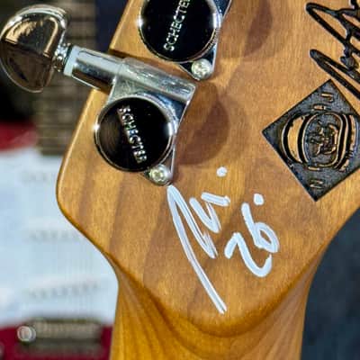 Schecter Nick Johnston Traditional LH SSS (Lefty/Zurdo) SIGNED BY NICK SUPER EXCLUSIVE - Atomic Coral Pink Shell With Custom Foam Case”The Home of Tone” image 11