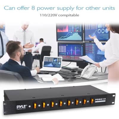 Pyle Pro 8 Outlet Rack Mount Power Supply Center with Each Outlet Switch image 7