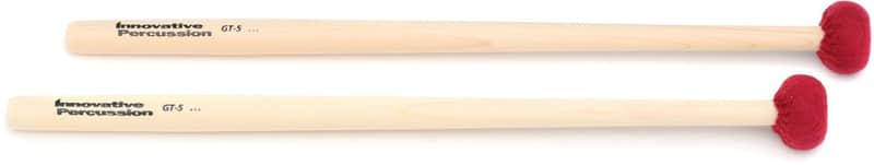 Innovative Percussion GT-5 General Timpani Mallets - Ultra Staccato - Tapered Handle (3-pack) Bundle