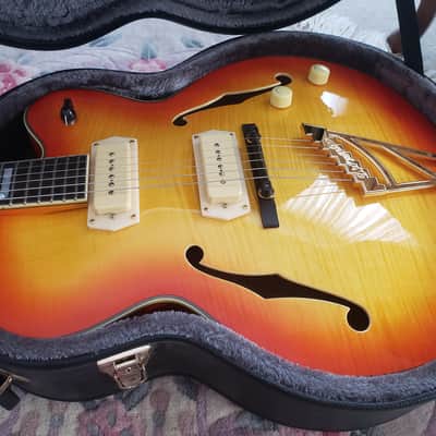 D'Angelico Excel EX-59 17" Hollow Body - Stairstep Tailpiece | Flame Maple Sunburst image 21