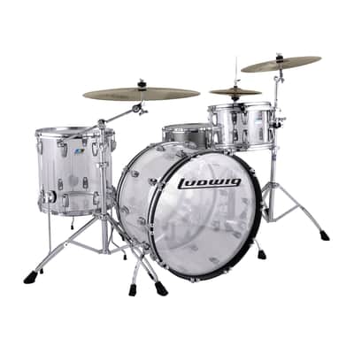 Ludwig Vistalite Fab 3pc Shell Pack w/ 22" Kick - Clear image 2