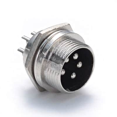 NEW Male MINI XLR Panel Mount Connector - 5 PIN image 1