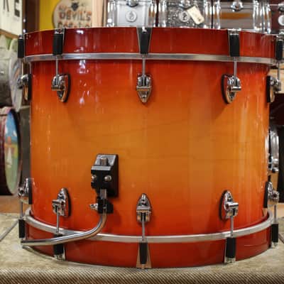 1990s Ayotte Custom Maple Sunburst Drum Kit 14x20 14x14 8x12 5.5x14 image 4