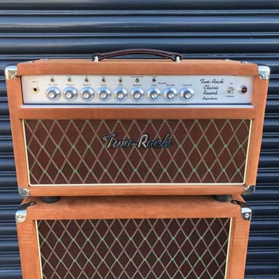 Two Rock Classic Reverb Signature Head and 2x12 Vertical cabinet 2020s - Brown Suede image 2
