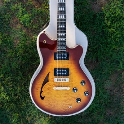 EVH SA-126 Special QM - Tobacco Sunburst EVH SA-126 Special Semi-Hollow Electric guitar - UNPLAYED in Case image 6