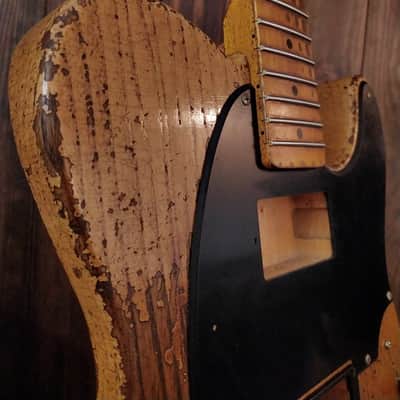 #202625 :: Baldman's Relic Telecaster H/H Custom set in Heavy Relic Butterscotch Blonde nitro finish :: Aged Roadworn image 11