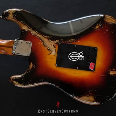 Fender Stratocaster Sunburst HSS Heavy Aged Relic by East Gloves Customs image 11