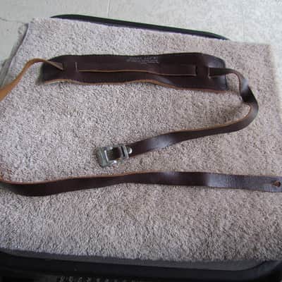 Bobby Lee No-Mishap Guitar Strap 60's Brown Leather Incomplete Vintage Bobby Lee Leather Gtr Strap image 3