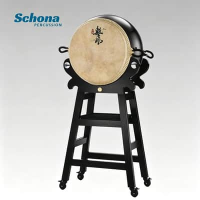 SCHONA 60/80/100/120cm Solid Wood 2-Tier Tang Drum Genuine Cowhide Jian Drum Traditional Chinese Folk Percussion Adult Stage image 2