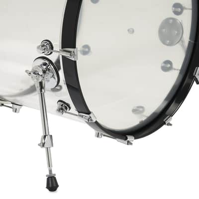 DW Design Series 4-Piece Acrylic Shell Pack - Clear w/Chrome Hardware (DDAC2214CL) image 5