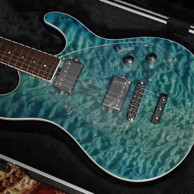 MusicMan BFR Steve Morse LTD 2017 - Tahitian Blue Quilt image 14