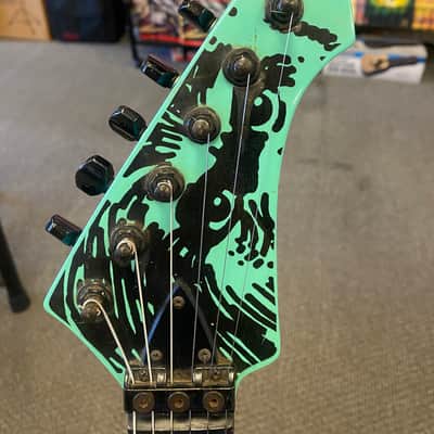 RARE BC Rich Class Axe BC Rich Rave Gorilla Strat - Sonic Blue image 3