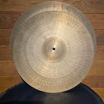 Wooding by Ufip 20", 18" , 14 " HH Jazz/light cymbals 1970s - B20 bronze image 7