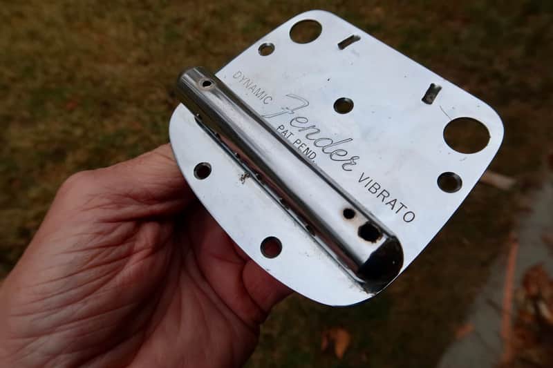 Fender Mustang Tailpiece 1965 - Nickle "Pat Pend" Nice image 1