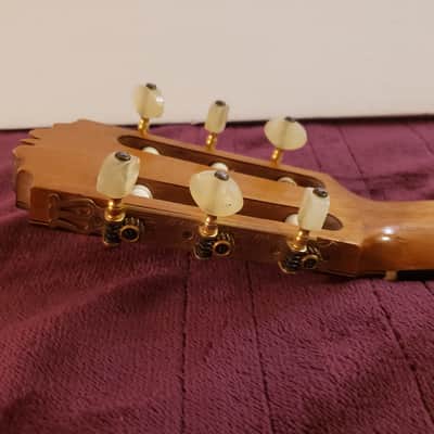 Anselmo Solar Gonzalez Anselmo Solar Gonzalez flamenco guitar - Santos Hernandez/Marcelo Barbero style 1964 - Top: German spruce with new golpe plates. Sides and Back: Cypress Neck: Mahogany Fingerboard: Ebony image 18