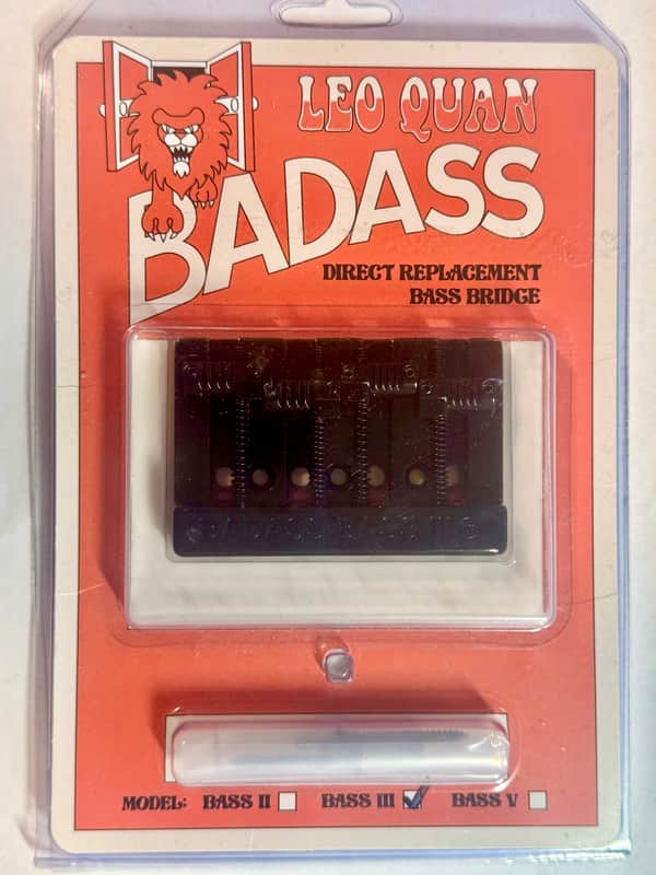 Leo Quan BADASS III is back 4 string 3 screw Grooved Black bass bridge 4 Fender Precision Jazz Telecaster image 1