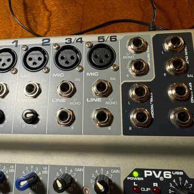 Peavey Pv6 PV 6 usb analog 4 channel small mixer image 2