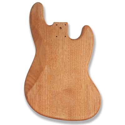 Left-Handed DIY Electric Bass Guitar Kit – Jazz Bass Style (Okoume Body, White Pickguard) image 2