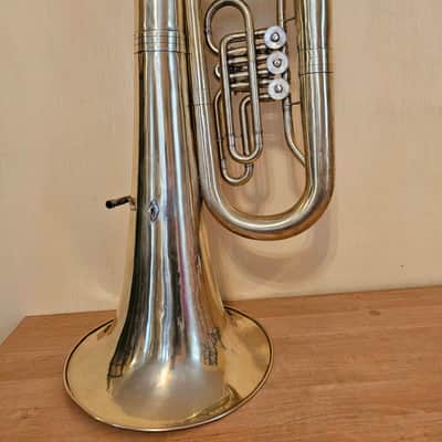 Tuba "Es" Soviet 3 Valves Brass Pipe Wind Instrument Horn USSR Vintage and Rare image 5